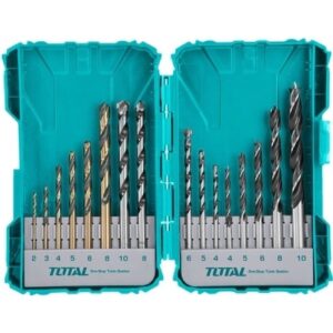 TOTAL 16PCS Metal, Concrete  and wood drill bits  set