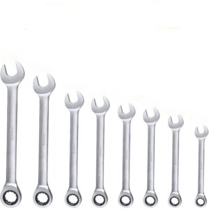 INGCO 8 Pcs ratchet spanner set Size:8-19mm