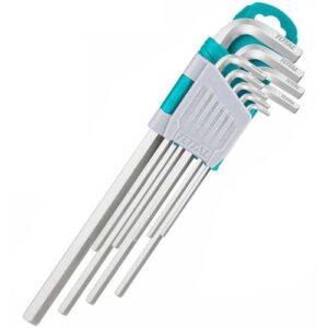 Total 9pcs hex key set Material：Cr-V