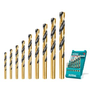 Total 9PCS HSS twist drill bits set