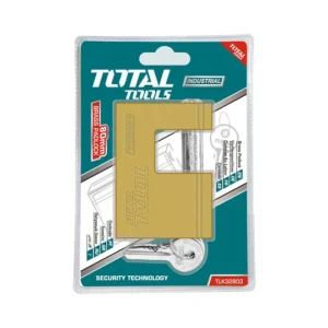 Total Heavy duty brass block padlock 80mm