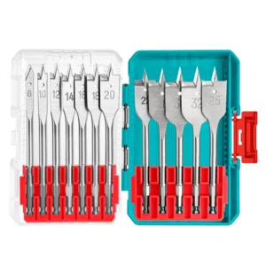 Total 12 Pcs flat wood drill bits set