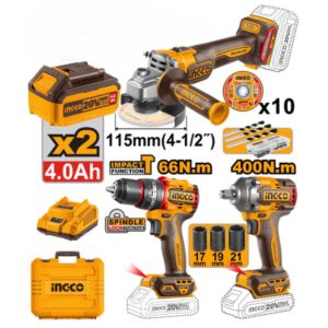 Ingco Cordless 3 pcs combo kit